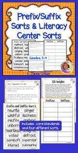 Prefix Suffix Sorts For Literacy Centers Literacy Centers Literacy Vocabulary Activities