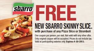 Sbarro Skinny Slice Nutrition Twins Restaurant Coupons Small Pizza Coupons