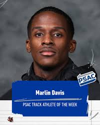 Newcomers Loreena Manser and Marlin Davis swept this season's initial PSAC  Track Athlete of the Week honors