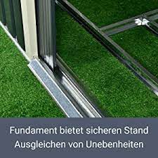 Auch ein gartenhaus muss auf einem geeigneten fundament stehen. Juskys Metall Geratehaus M Mit Pultdach Schiebetur Fundament 4m Anthrazit Gerateschuppen Gartenhaus Schuppen Metallgeratehaus Amazon De Garten