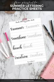Search by type or style, or even input your own text to see what it will look like. Free Printable Summer Brush Lettering Practice Sheets By Amanda Kay