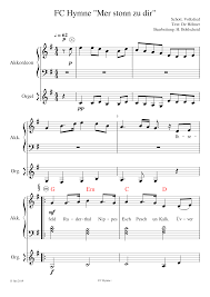 Fc köln mehr als 700 mitglieder und fans des 1. Mer Stonn Zo Dir Fc Hymne Sheet Music For Organ Accordion Mixed Trio Musescore Com