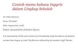 Panitia pelaksana artinya dan panitia pelaksana adalah : 15 Contoh Memo Bahasa Inggris Dalam Lingkup Sekolah
