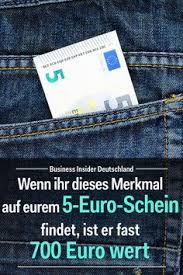 Wenn Ihr Dieses Merkmal Auf Eurem 5 Euro Schein Findet Ist Er Fast 700 Euro Wert Euro Scheine Zitate Uber Geld Euro