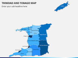 Trinidad and tobago map, satellite view. Trinidad And Tobago Map Powerpoint Template Ppt Slides Sketchbubble