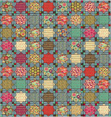 It is a miniature crazy quilt composed of brightly colored scraps of fabric that she put together by hand. Garden Girl Quilt Modafabrics