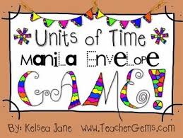 Units Of Time Manila Envelope Game Freebie Math Center Activities Unit Of Time Teaching Common Core