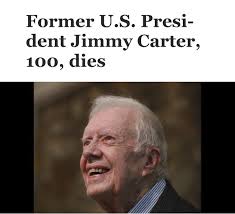 jimmy Carter, Our longest living president, has passed. This is worth the  read. https://apple.news/AP0rW8f99QUqFOr8VoF65lA