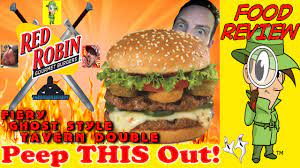Red Robin Fiery Ghost Style Tavern Double 4 Channel Collab Review Peep This Out Red Robin Gourmet Burgers Delicious Burgers Food Reviews