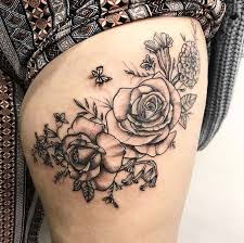 This tattoo definitely can represent a person's change, blossoming, and transformation. 23 Best Rose Thigh Tattoo Ideas For Women Stayglam