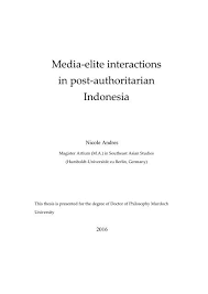 Krisdayanti, yanti turang jenis kelamin: Media Elite Interactions In Post Authoritarian Indonesia