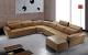 Tan Leather Sectional