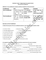 We use the first conditional when we talk about future situations we believe are real or possible. Zero And First Conditional Esl Worksheet By Miss Makarena