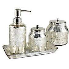 I read a few blog posts on how to make your own faux mercury glass vases/candle holders, and we've got great deals for bathroom accessories. Jazzing Up The Bathroom Mercury Glass Bathroom Accessories Bathroom Accessories Design Bath Accessories Set