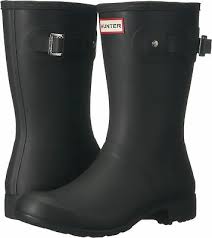 details about hunter womens original tour short packable rain boots black 8 m us