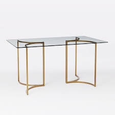 Carraway Dining Table Glass Top Dining Table Rectangle Dining Table Gold Glass Top Dining Table