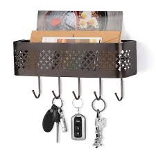 They also come in a variety of configurations, sizes, and finishes. Hanging Entry Bill Mail Holder Wall Mount Wire Letter Key Baskets Rack Organizer With 5 Key Hooks Set Of 2 Brown Home Kitchen Home Storage Hooks Cate Org