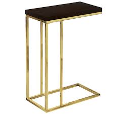 Each modern table lamp will add unexpected beauty to your home. Monarch Specialties Accent Table Cappuccino Gold Metal The Home Depot Canada