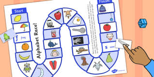 Knowledge of letters of the alphabet coupled with the understanding that the alphabet represents the sounds of spoken language and the correspondence of spoken sounds to written language. Self Checking Alphabet Board Game Alphabet Game