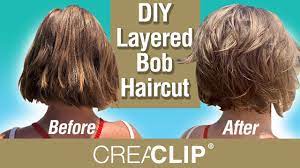 1803 Diy Layered Bob Haircut Live On Beach Youtube Layered Bob Haircuts Diy Haircut Diy Haircut Layers