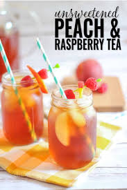 Unsweetened Raspberry Peach Iced Tea Recipe Peach Ice Tea Raspberry Tea Raspberry Iced Tea