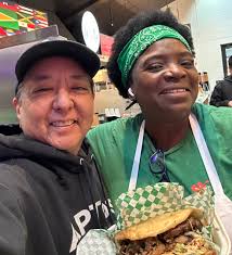 Coco Bread Sandwich with Jerk Chicken