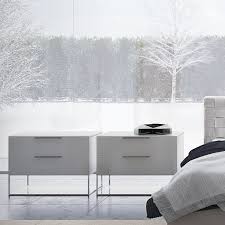 Bowery White Matte On White Glass Nightstand Las Vegas Furniture Store Modern Home Furniture Cornerstone Furniture
