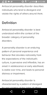 Pin By Wendy Raymond On Phycology Antisocial Personality Disorder Antisocial Personality Personality Disorder