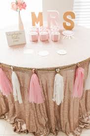 Whether you're throwing a casual ranch wedding or a black tie bash, a blush color palette makes for an exquisite bridal party aesthetic. Gorgeous Gold And Blush Pink Bridal Shower Best Friends For Frosting Bridal Shower Decorations Pink Pink Bridal Shower Theme Pink Bridal Shower