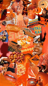 Orange Aesthetic Collage Wallpapers – Cool Backgrounds