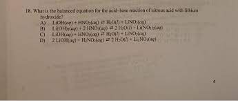 A titration is carried out and 0.04dm^3 of sulphuric acid neutralises 0.08dm^3 sodium hydroxide of concentration 1mol/dm^3. Solved 18 What Is The Balanced Equation For The Acid Bas Chegg Com
