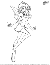 Winx club coloring pages are free images of group of fairies (which can be downloaded and printed) organized bloom at the beginning of the first season. Winx Club Coloring Page For Kids Coloring Library