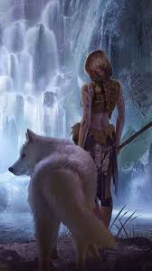 Human Witch With Wolf Familiar Fantasy Artwork Dark Fantasy Art Fantasy Warrior