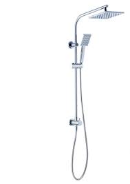 Modern shower mixer thermostatic exposed square bathroom twin head valve set. Glacier Bay Hd58101 X5101 Modern 1 Spray Wall Bar Shower Kit In Chrome Vip Outlet