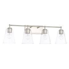 Shop 4 Light Brushed Nickel Bath Vanity Fixture Overstock 15390549