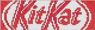 Kit Kat Candy Bar Pattern Chart For Cross Stitch Knitting Knotting Beading Weaving Pixel A Graph Crochet Tapestry Crochet Patterns Cross Stitch Patterns