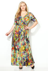 Watercolor Floral Maxi Dress Plus Size Maxi Dress Avenue Belleza