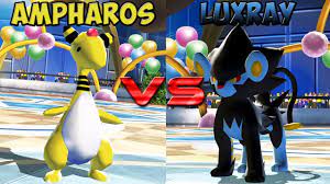Pokemon battle revolution - Ampharos vs Luxray - YouTube
