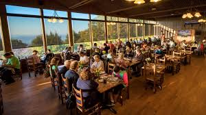 The national dining rooms has it made when it comes to decoration. Skyland Dining Room U S National Park Service