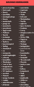 Get all the latest, new, unique, good, funny, cool, aesthetic and best roblox names to use right now. Grunge Usernames 400 Best Grunge Usernames Ideas