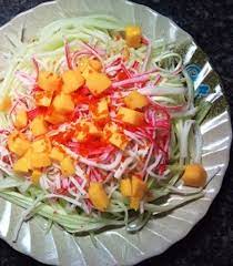 Mango Kani Salad Crab Salad With Mango Recipe By Shalina Recipe Kani Salad Mango Salad Crab Salad