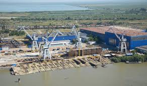 Satellite image of galati, romania and near destinations. Damen Shipyards Galati
