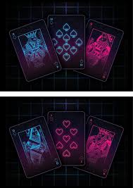 I am in love with these decks! The Neon Forever Retro Style Playing Cards Deck Ks Playing Card Plethora Playingcardforum Com Playing Cards Design Cool Playing Cards Playing Cards Art