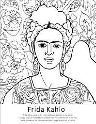 Check here frida kahlo coloring pages which are completely free to download. Pin On Class Activities To Teach Spanish