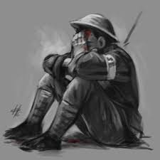 Injured Crying Soldier Soldier Drawing Cry Drawing War Art