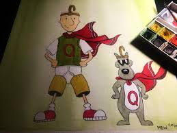 Fan Art- Doug (Quail Man and QuailDog)- Made by me using watercolor