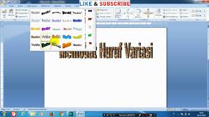Cara Membuat Huruf Variasi Sangat Mudah Di Microsoft Word Youtube