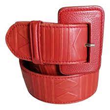 Pre Owned Fendi Leather Belt In Orange Modesens