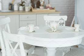 Complete your dining room or kitchen with a modern dining table. A White Round Kitchen Table And Whit High Quality Holiday Stock Photos Creative Market