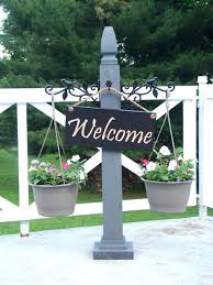 Porch Post Hanging Sign Post Welcome Porch Decor Porch Decorating Front Porch Posts Welcome Post